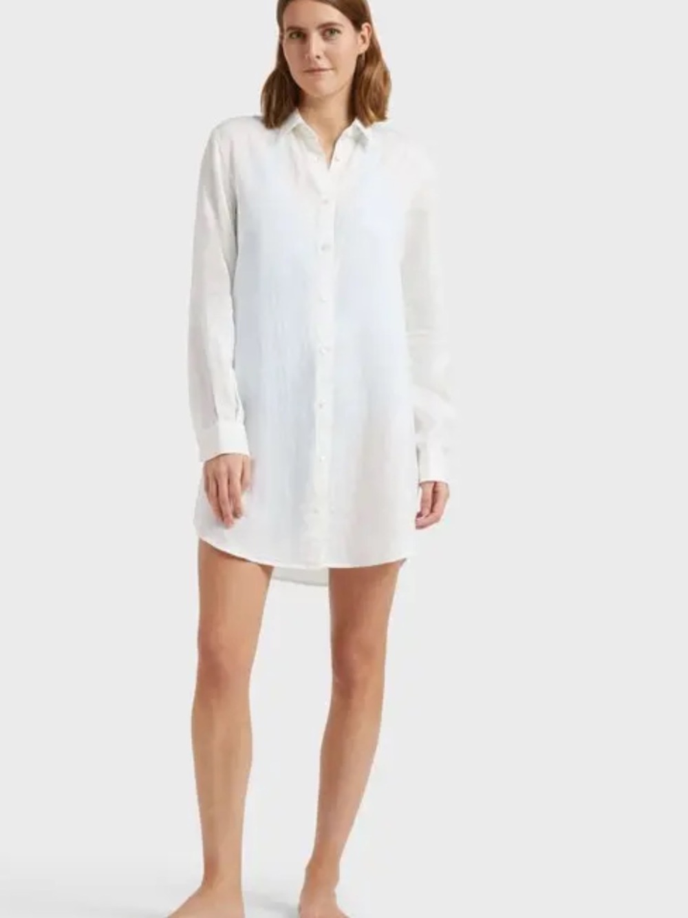 NWT Vilebrequin white linen shirt dress coverup sz XL